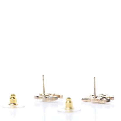 Chanel Crystal CC No 5 Earrings Gold 3 of 5