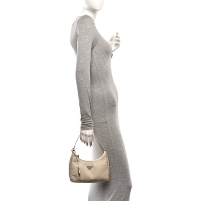 Prada Re-Nylon Saffiano Mini Re-Edition 2005 Bag Deserto 2 of 11