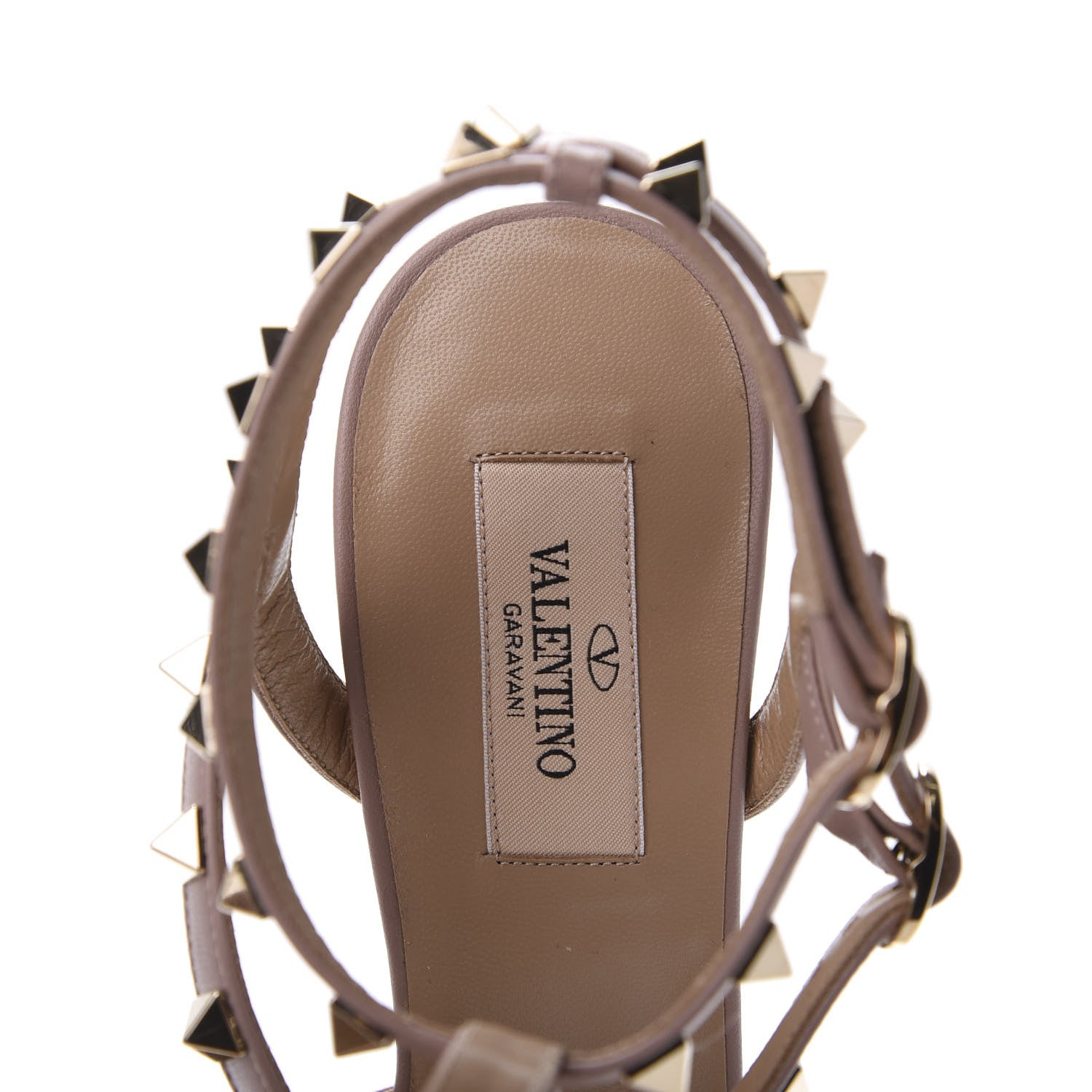 Valentino Garavani Calfskin Rockstud Ankle Strap 65mm Pumps 38 38 Light Ivory Poudre 6 of 9