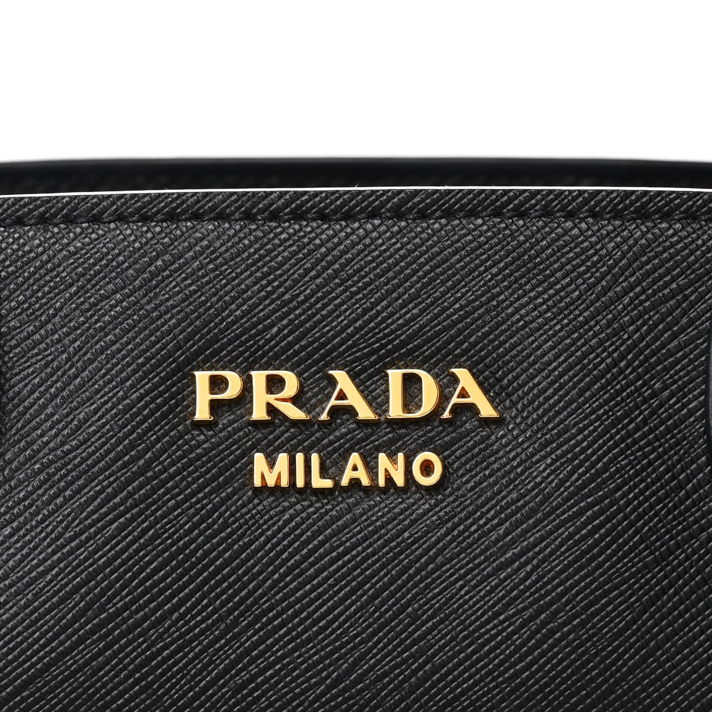 Saffiano City Calfskin Small Bibliotheque Top Handle Black White
