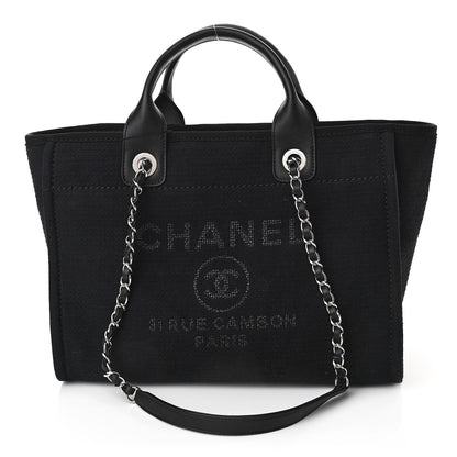 Chanel Mixed Fibers Small Deauville Tote Black 1 of 10