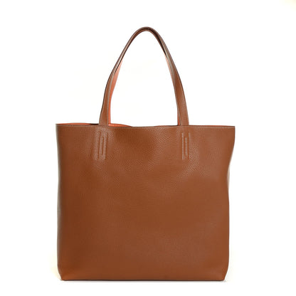 Hermes Taurillon Clemence Double Sens 36 Reversible Tote Gold and Orange 1 of 11