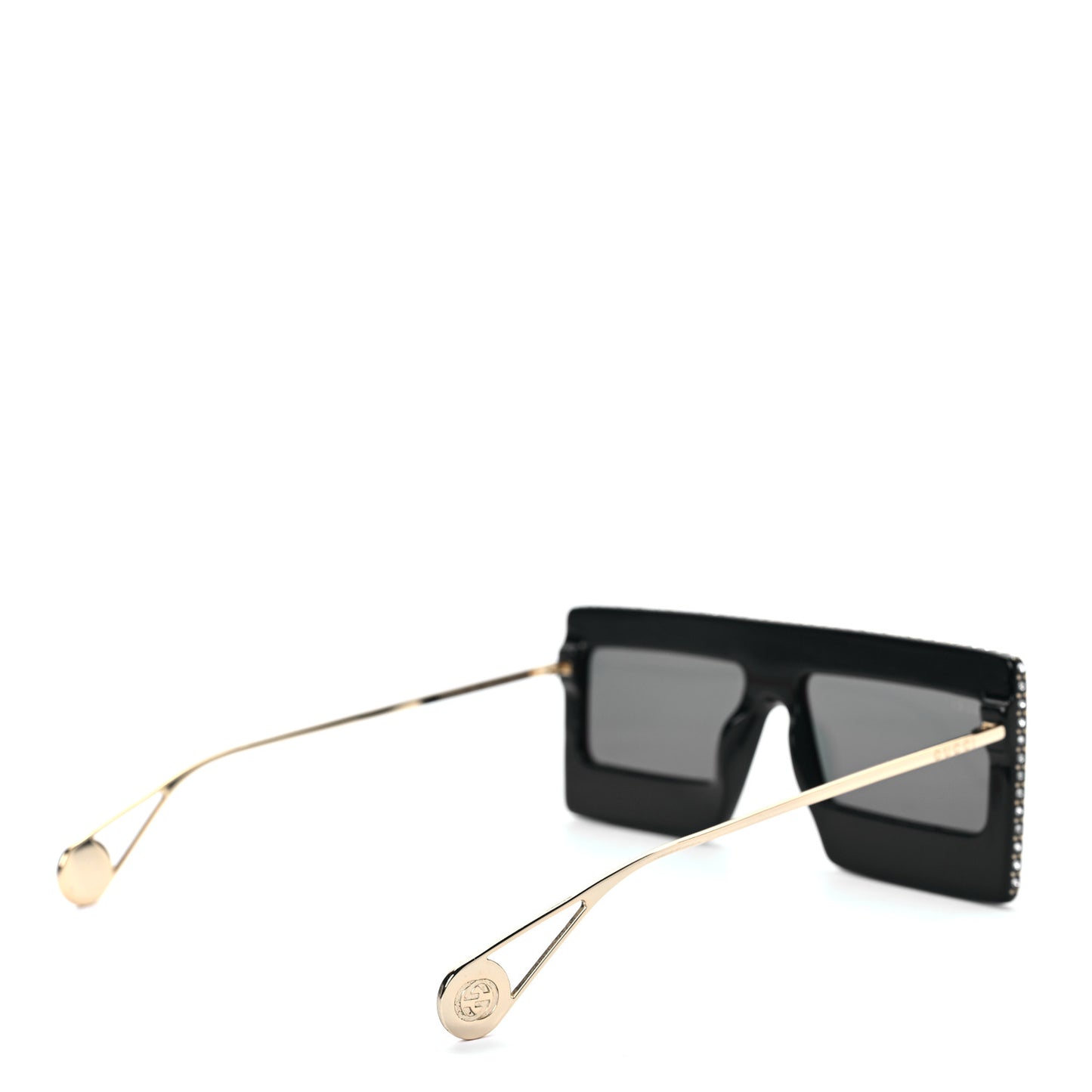 Acetate Crystal Mask-Frame Sunglasses GG0431S Black
