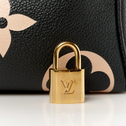 Louis Vuitton Empreinte Monogram Giant Speedy Bandouliere 25 Black Beige 7 of 13