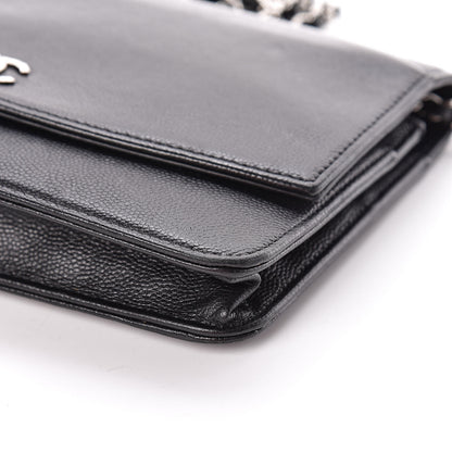 Chanel Caviar Sevruga Wallet On Chain WOC Black 10 of 15