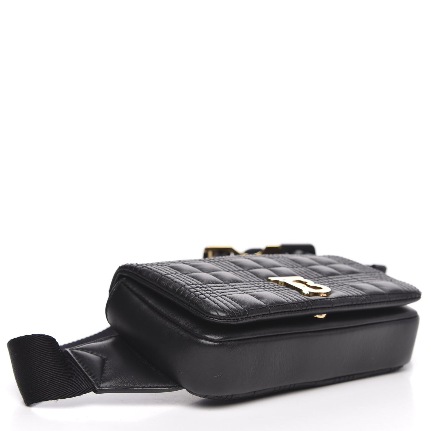 Lambskin Quilted Lola Bum Bag Black