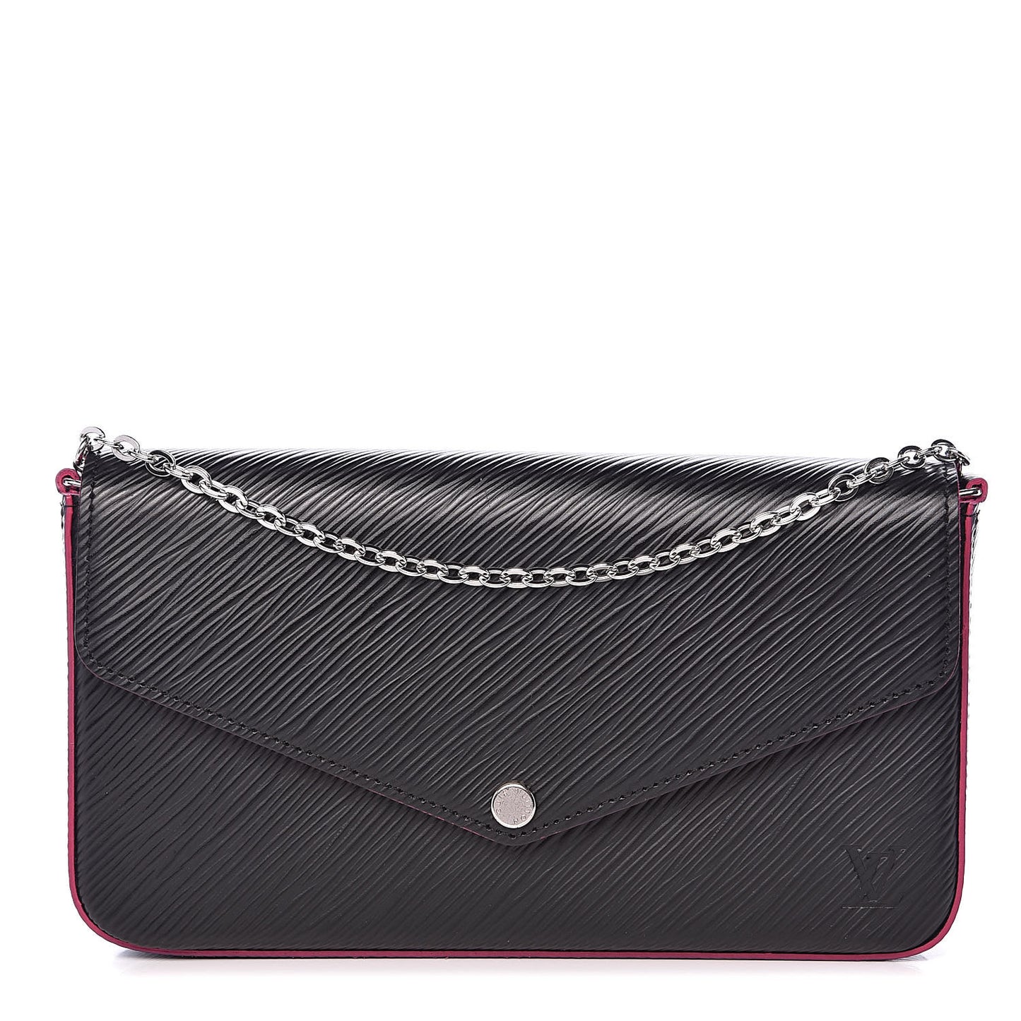 Epi Pochette Felicie Black Hot Pink