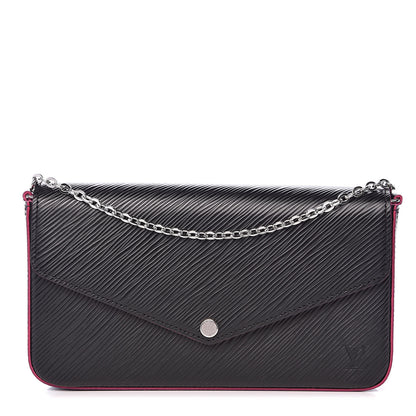 Louis Vuitton Epi Pochette Felicie Black Hot Pink 1 of 9