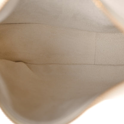 Celine Supple Calfskin Cuir Triomphe Small Heloise Shoulder Bag White Cotton 5 of 10