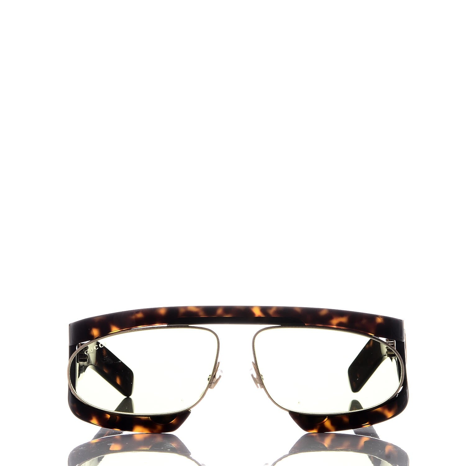 Gucci Oval Sunglasses GG0233S Tortoiseshell Gold 2 of 7