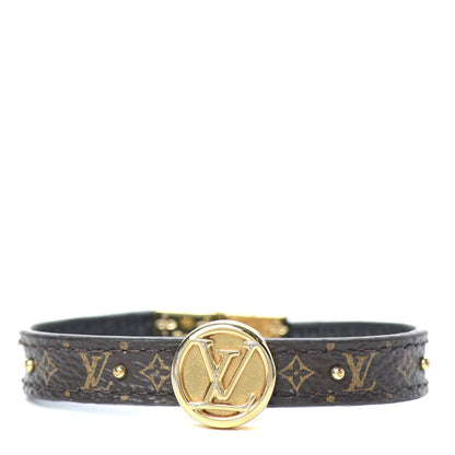 Louis Vuitton Monogram LV Circle Reversible Bracelet 17 Black 1 of 6