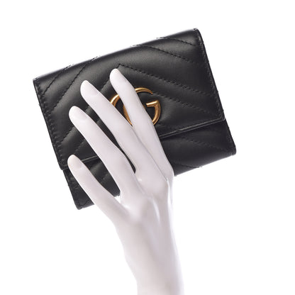 Gucci Calfskin Matelasse GG Marmont Wallet Black 2 of 8