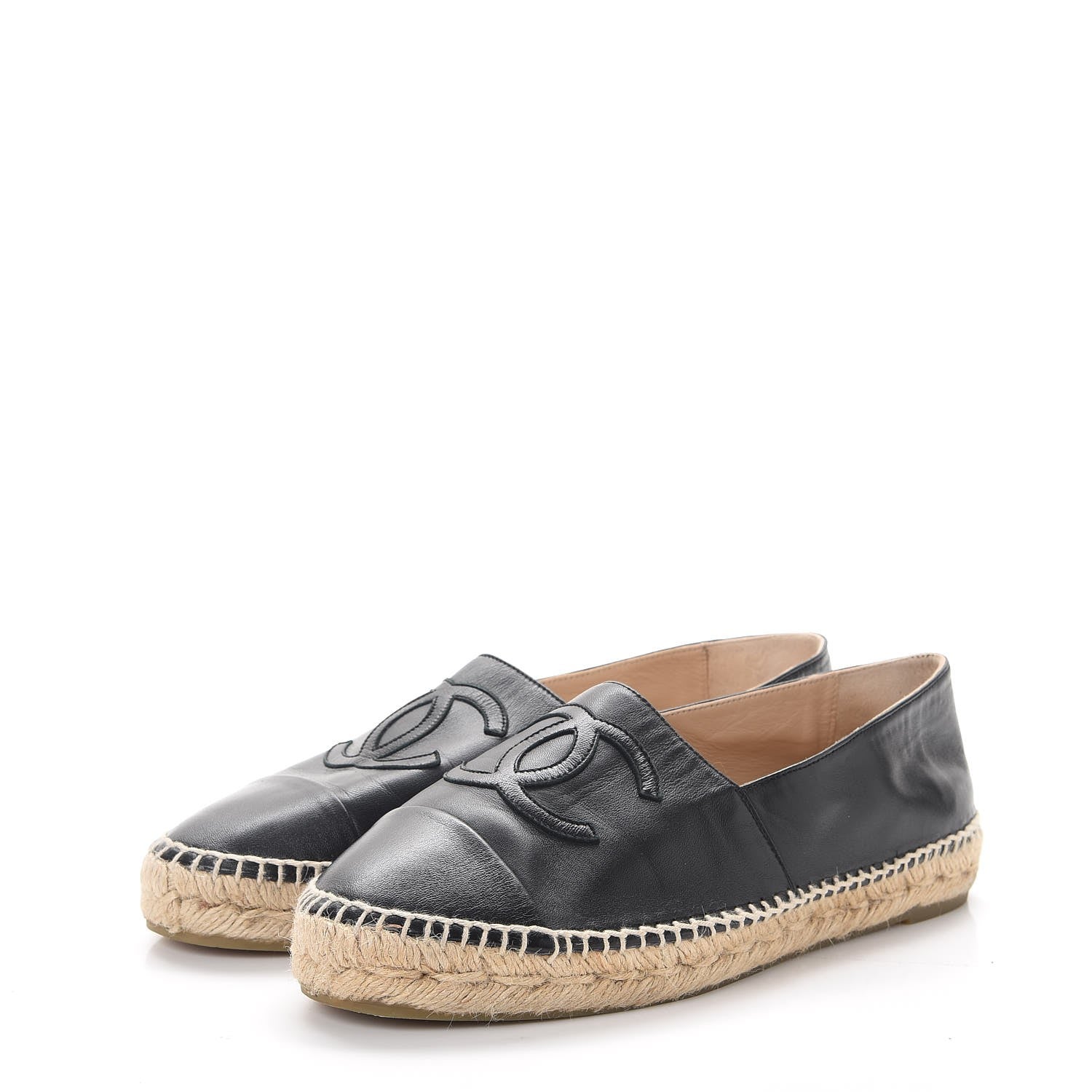 Chanel Lambskin CC Espadrilles 39 Black 3 of 10