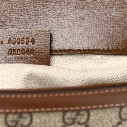 Gucci GG Supreme Monogram Web Mini Horsebit 1955 Shoulder Bag Beige Brown Sugar 7 of 10