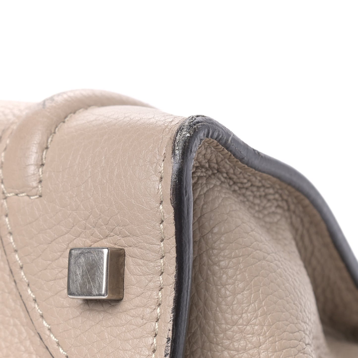 Drummed Calfskin Mini Luggage Dune