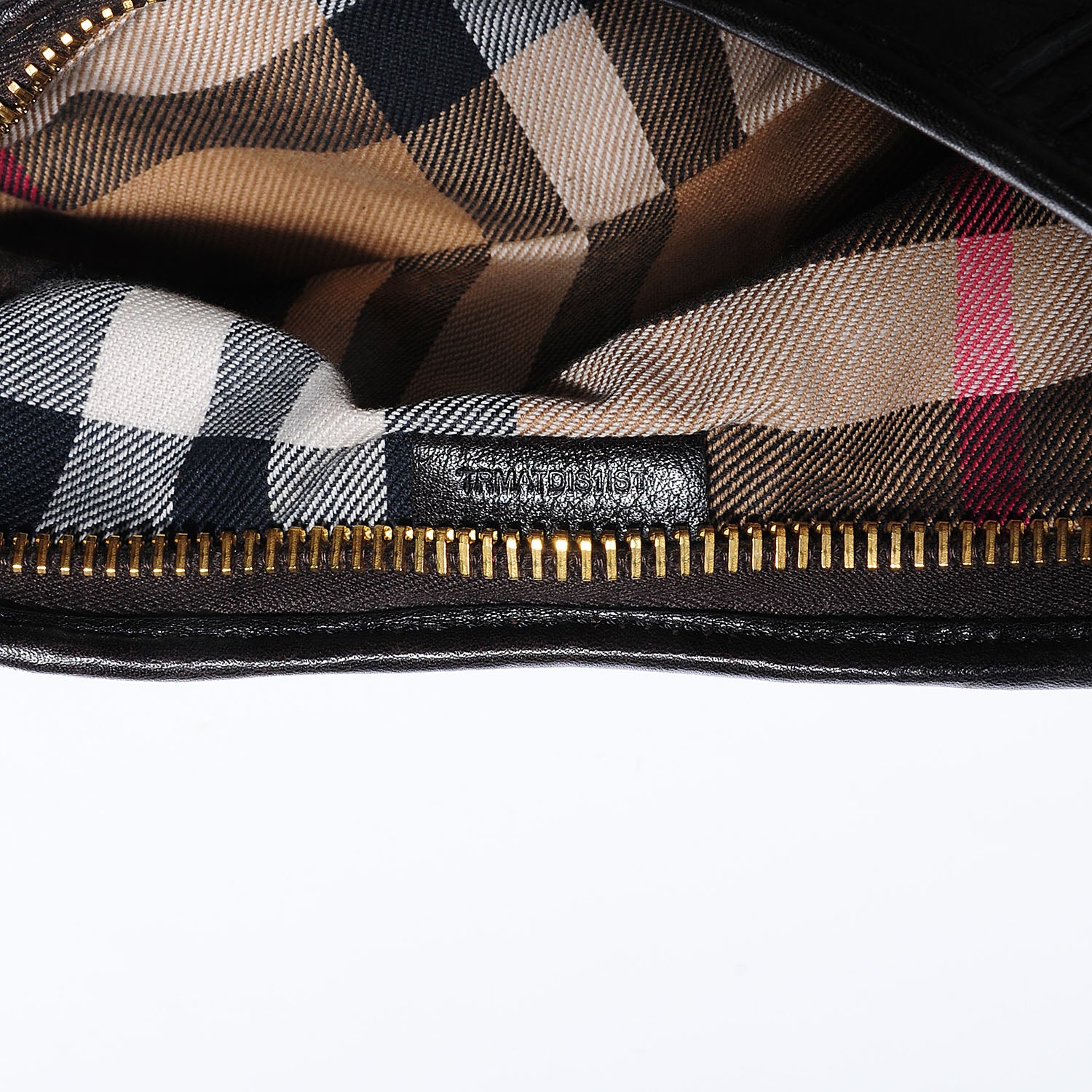 Burberry Pebbled Leather Ashbury Clutch Brown 7 of 8