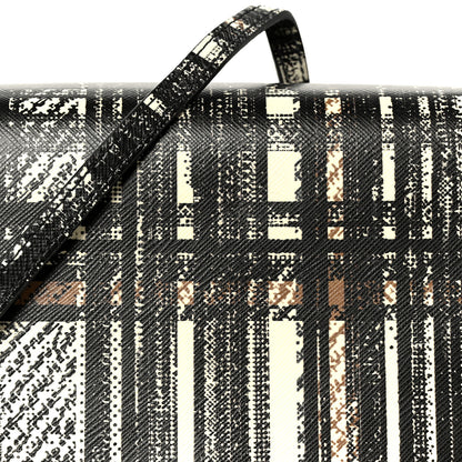 Prada Tessuto Nylon Saffiano Tartan Print Crossbody Bag White Dis Tartan 10 of 12