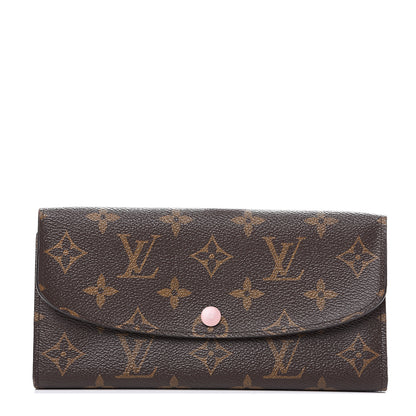 Louis Vuitton Monogram Emilie Wallet Rose Ballerine 1 of 9