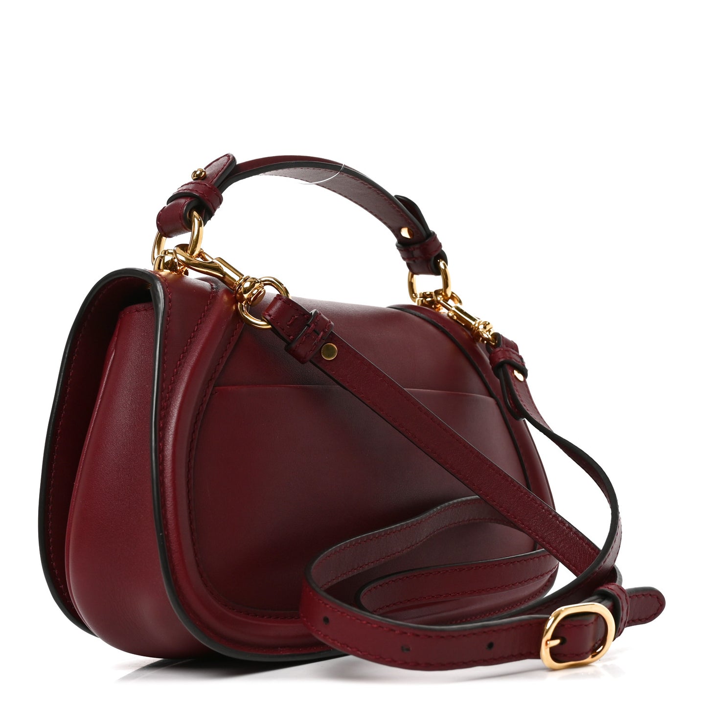 Roxy Calfskin Medium Blondie Top Handle Bag Rosso Ancora