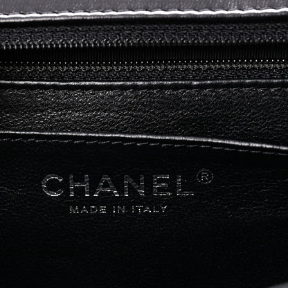 Chanel Patent Calfskin Sparkle Quilted Maxi Single Flap Black 6 of 10