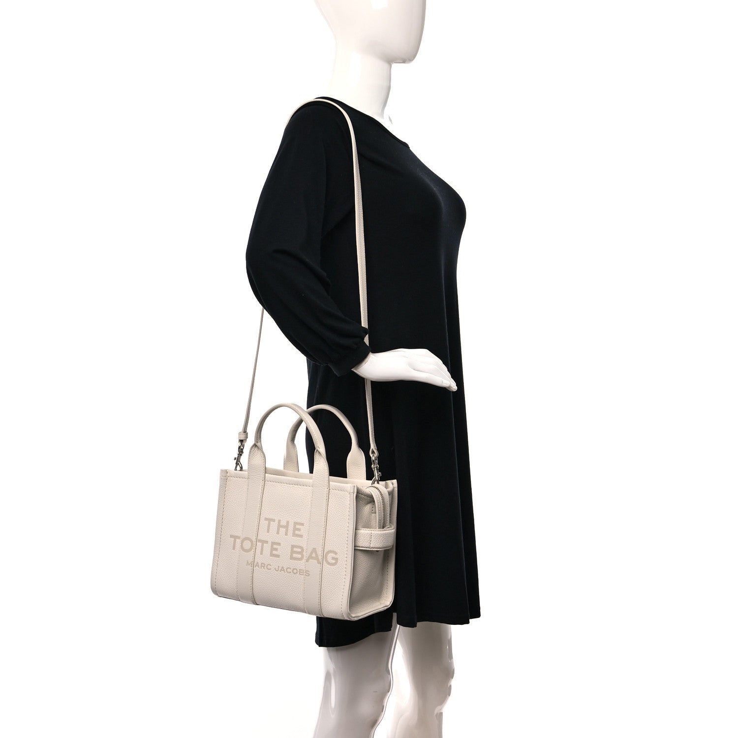 Marc Jacobs Grained Calfskin Small The Tote Bag Cotton 2 of 8