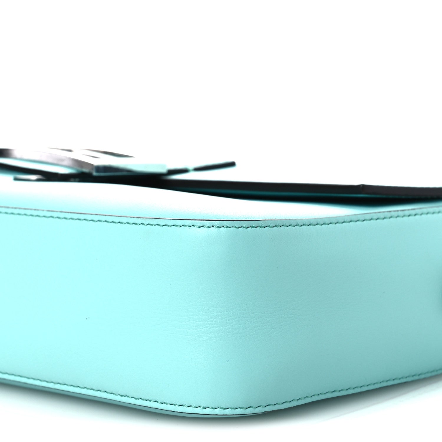 Fendi X TIFFANY Nappa Silver Baguette Blue Tiffany Silver 1839427