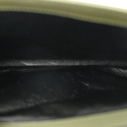 Saint Laurent Grain De Poudre Matelasse Chevron Monogram Chain Wallet Pistachio 6 of 16