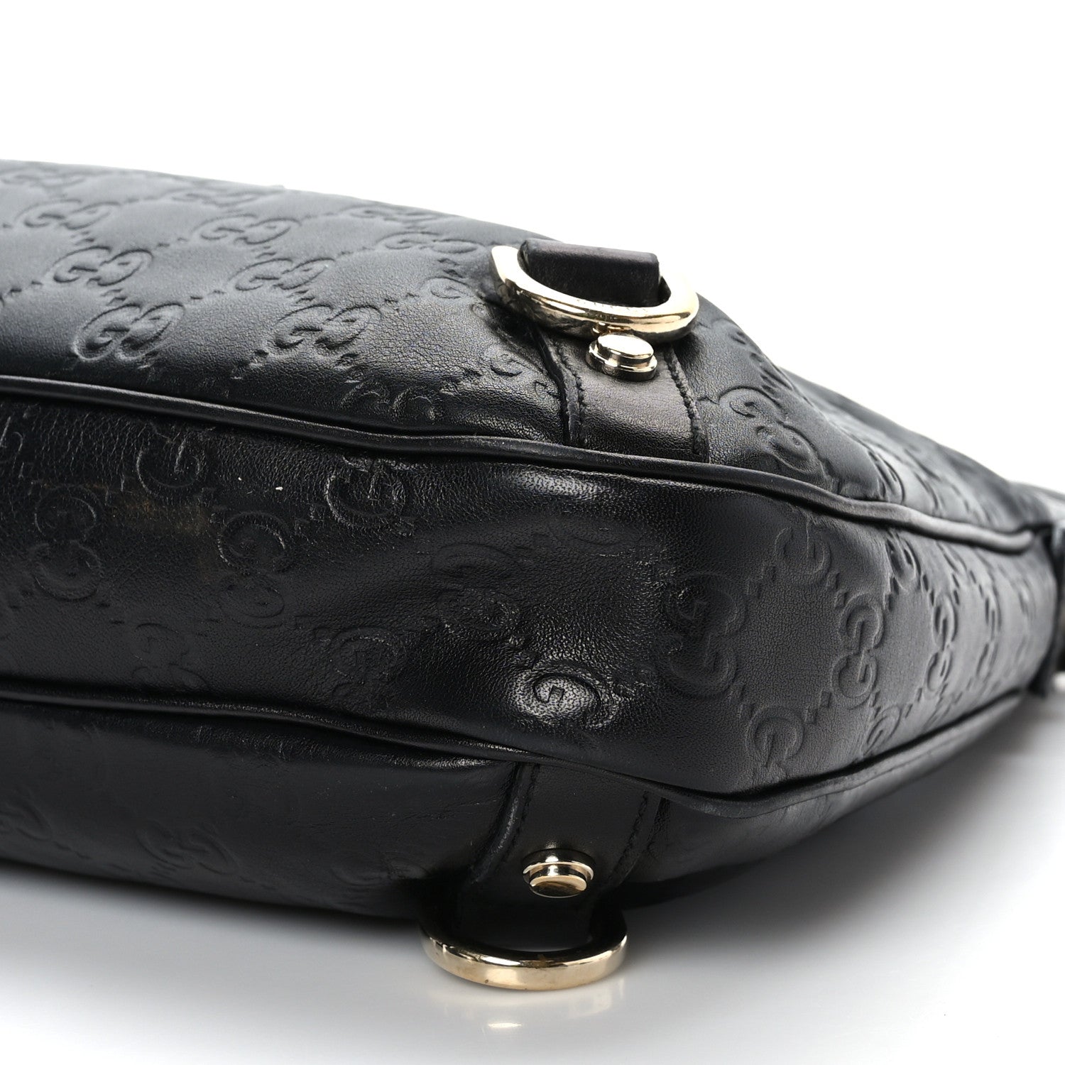 Gucci Guccissima Medium Abbey D Ring Hobo Black 9 of 10