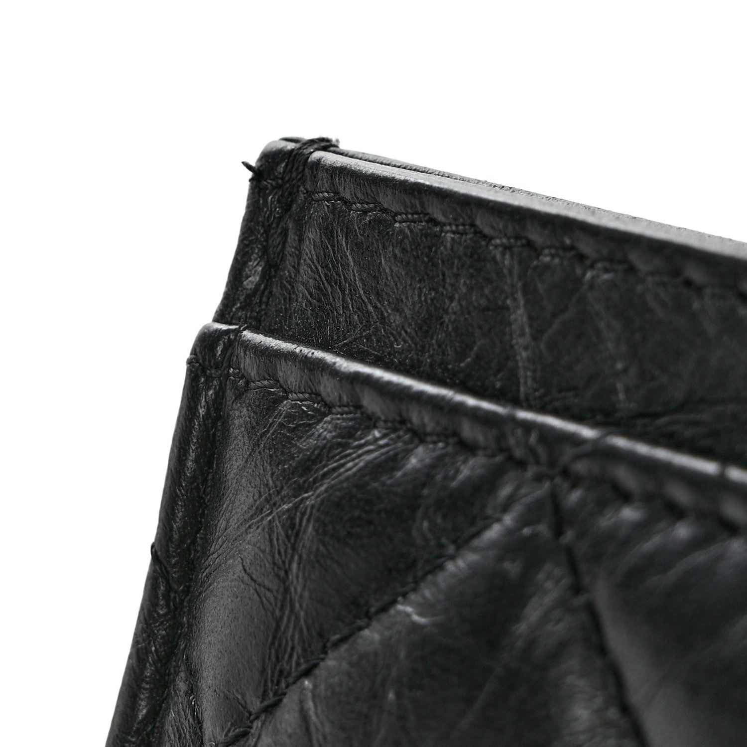 Chanel Aged Calfskin Quilted Reissue Card Holder So Black 9 of 11