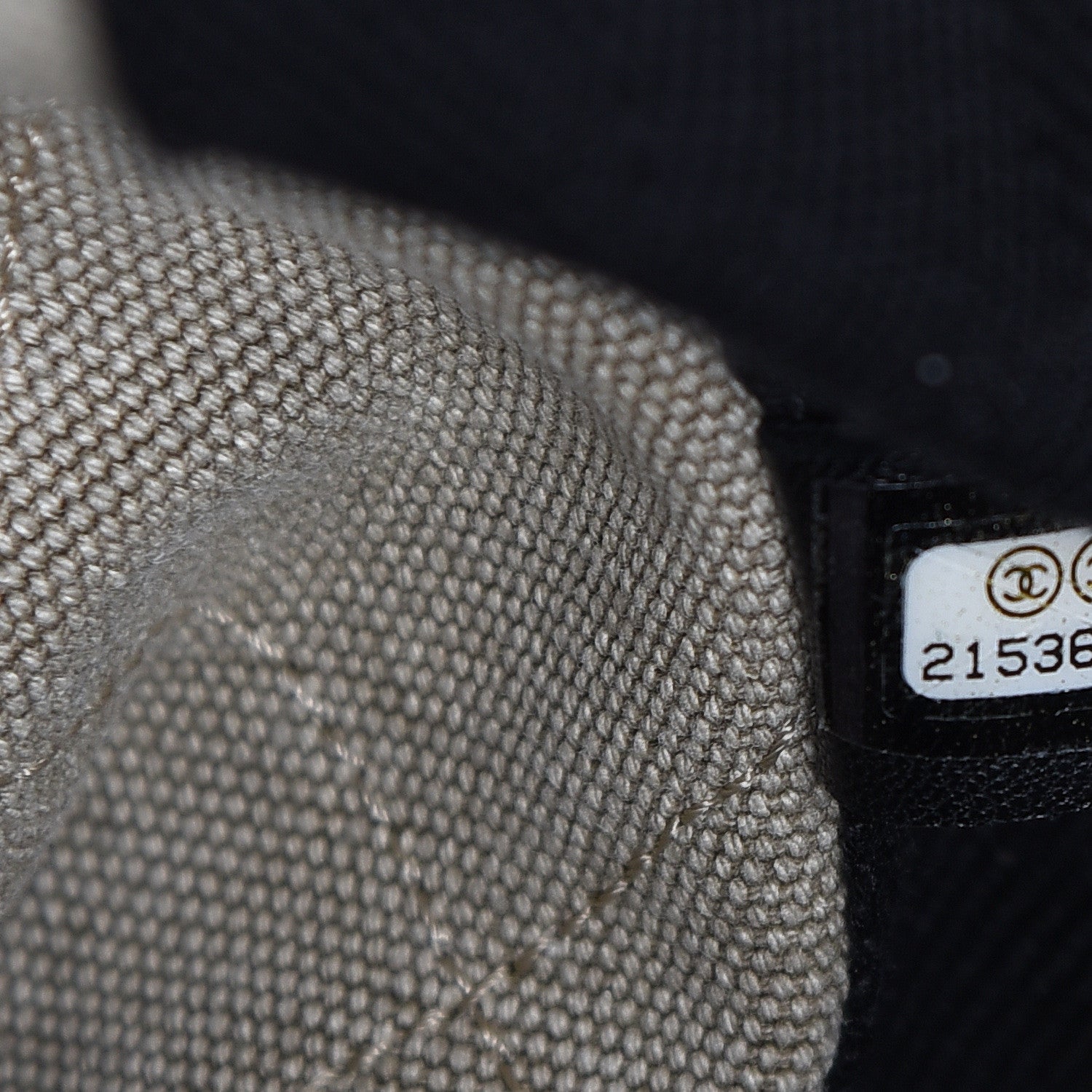 Chanel Washed Toile Calfskin Quilted Trolley Beige Black 7 of 10