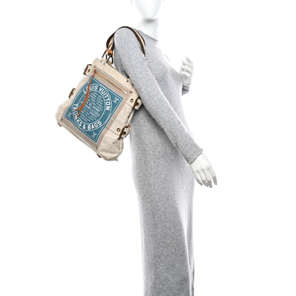 Louis Vuitton Toile Globe Shopper Cabas MM Blue 2 of 10