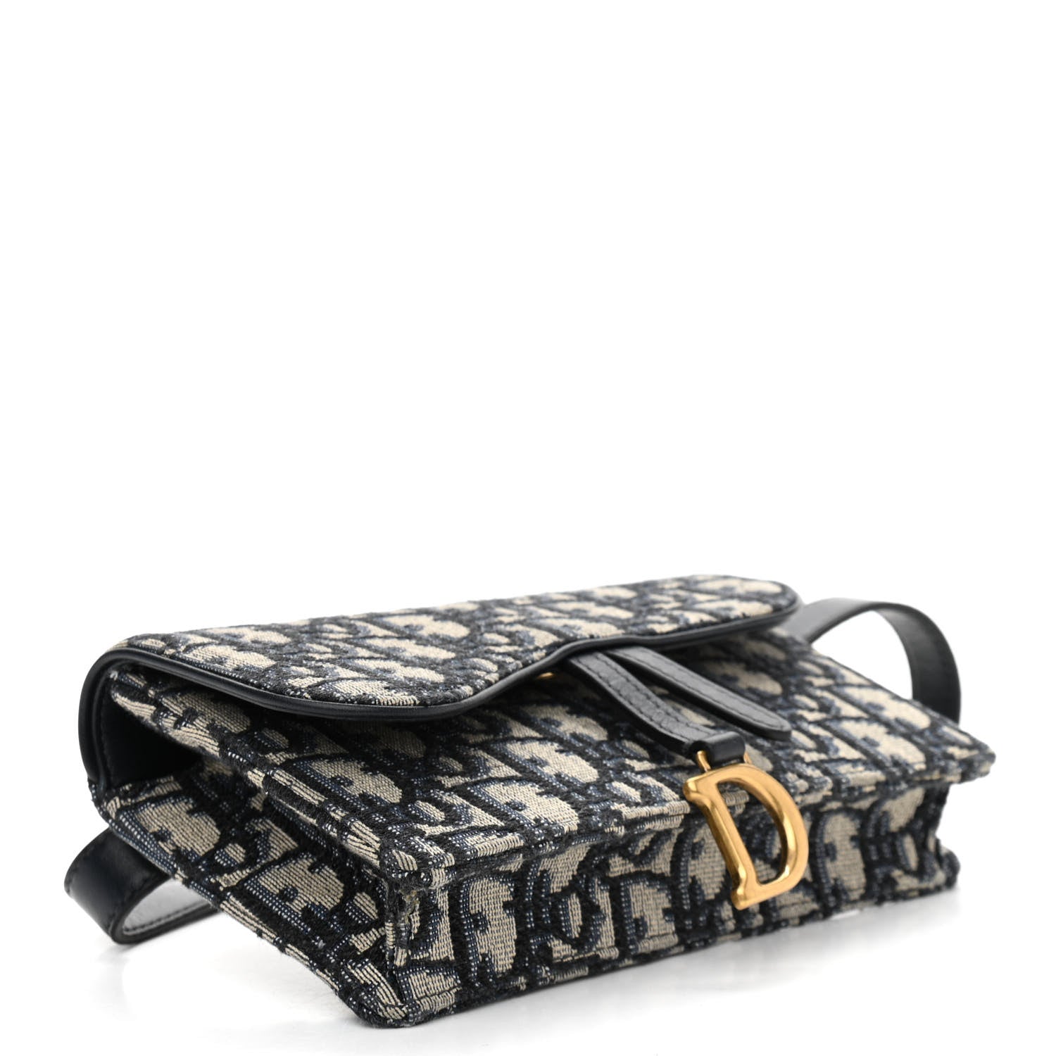Christian Dior Oblique Saddle Belt Bag Blue 3 of 9