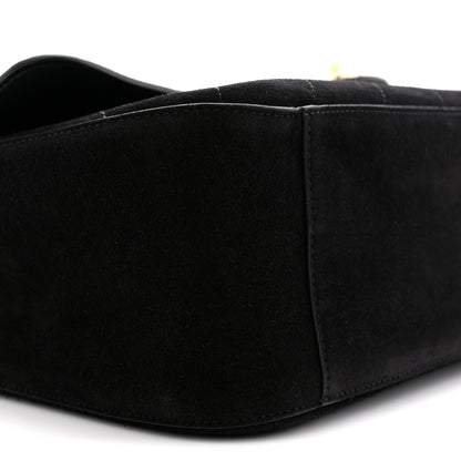 Chanel Suede Calfskin Small Souplissimo Maxi Flap Black 9 of 12