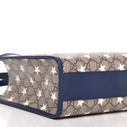 Gucci GG Supreme Monogram Stars Childrens Crossbody Tote Beige Ebony Yellow Royal 6 of 10