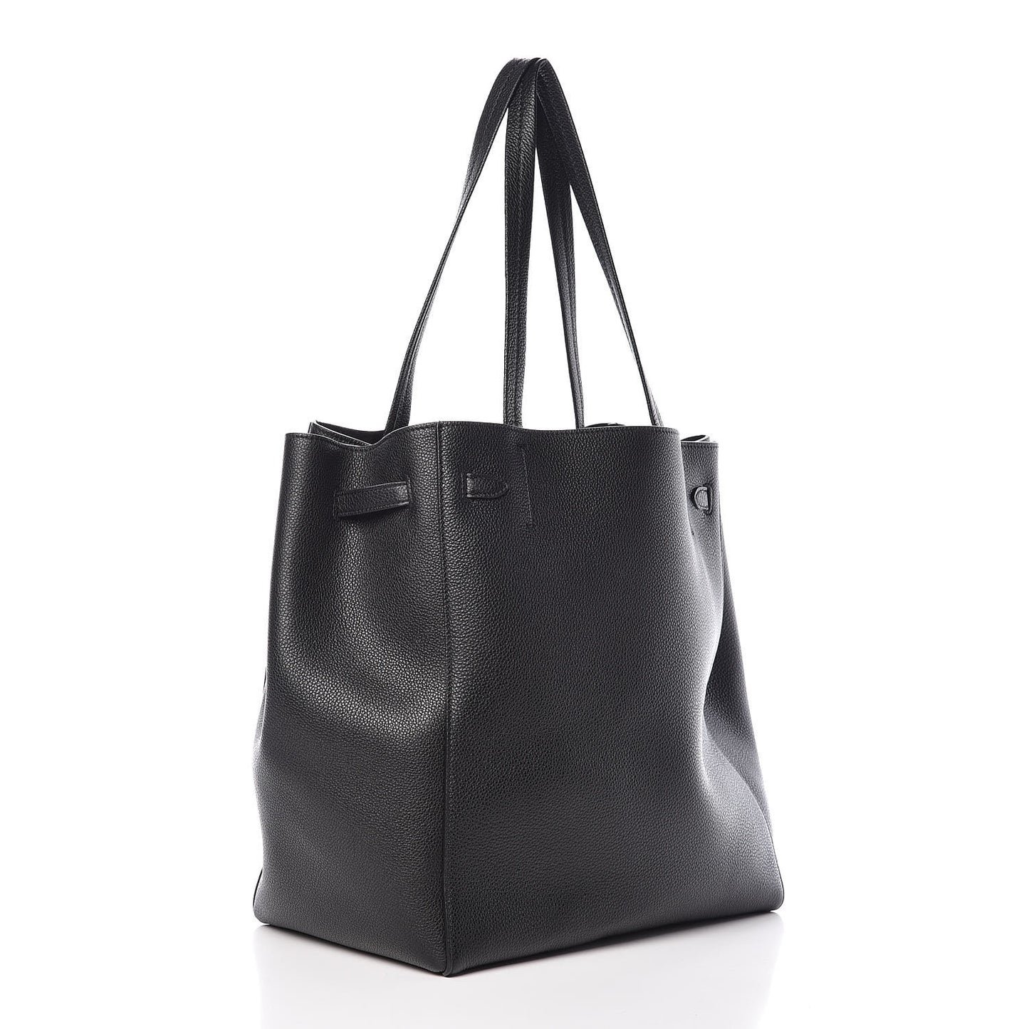 Soft Grained Calfskin Small Belt Cabas Phantom Black