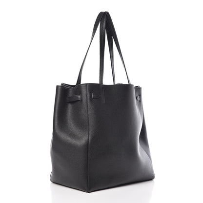 Celine Soft Grained Calfskin Small Belt Cabas Phantom Black 3 of 11