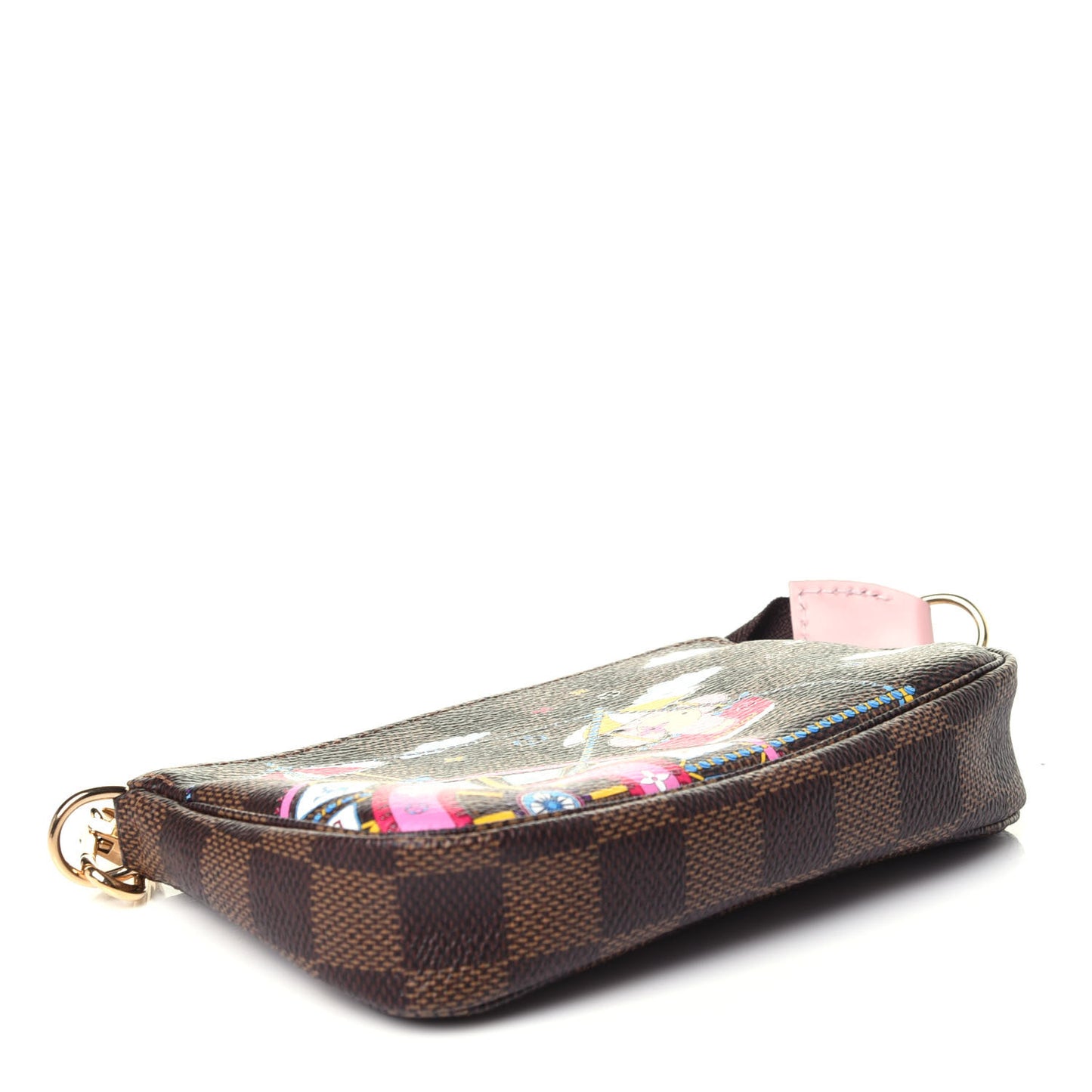Damier Ebene 2020 Christmas Animation Big Wheel Mini Pochette Accessories Rose Ballerine