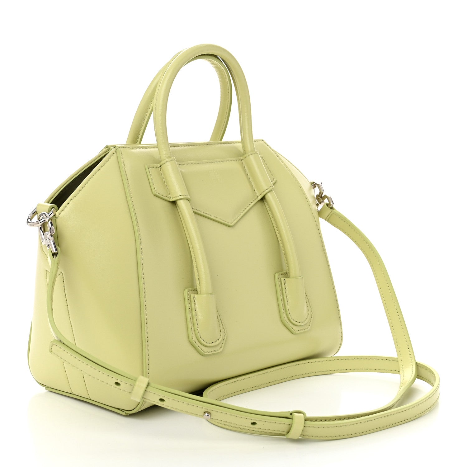 Givenchy Box Calfskin Mini Lock Antigona Shoulder Bag Avocado Green 3 of 9