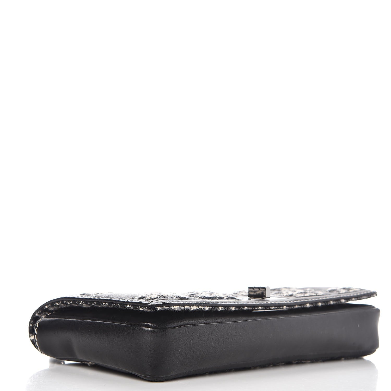 Chanel Lambskin Tweed East West Flap Black 4 of 7