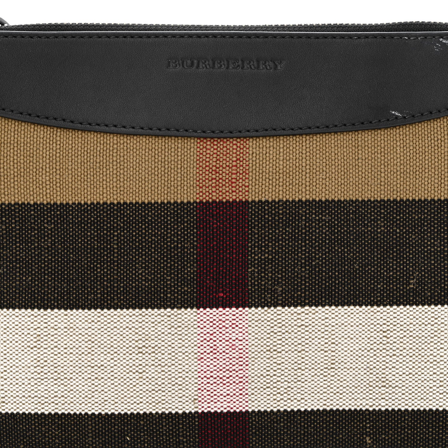 Burberry Mega Check Peyton Crossbody Clutch Bag Black 9 of 12