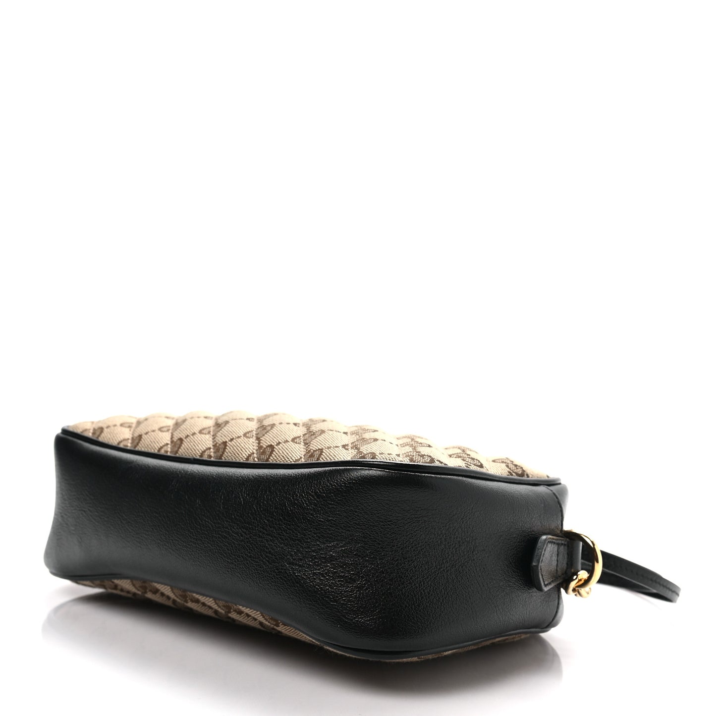 Monogram Matelasse Diagonal Small GG Marmont Chain Shoulder Bag Beige Black