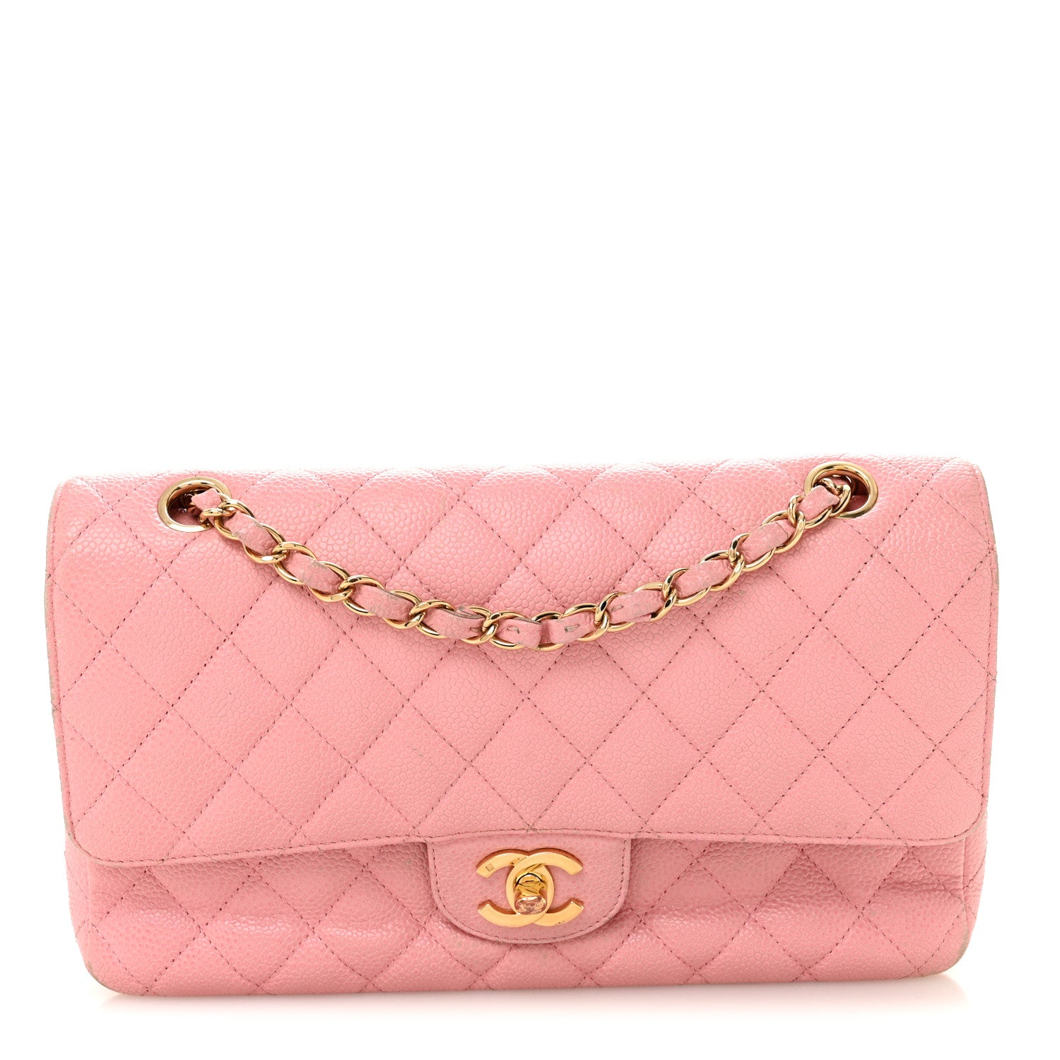 Chanel Caviar Quilted Medium Double Flap Light Pink 1 of 16