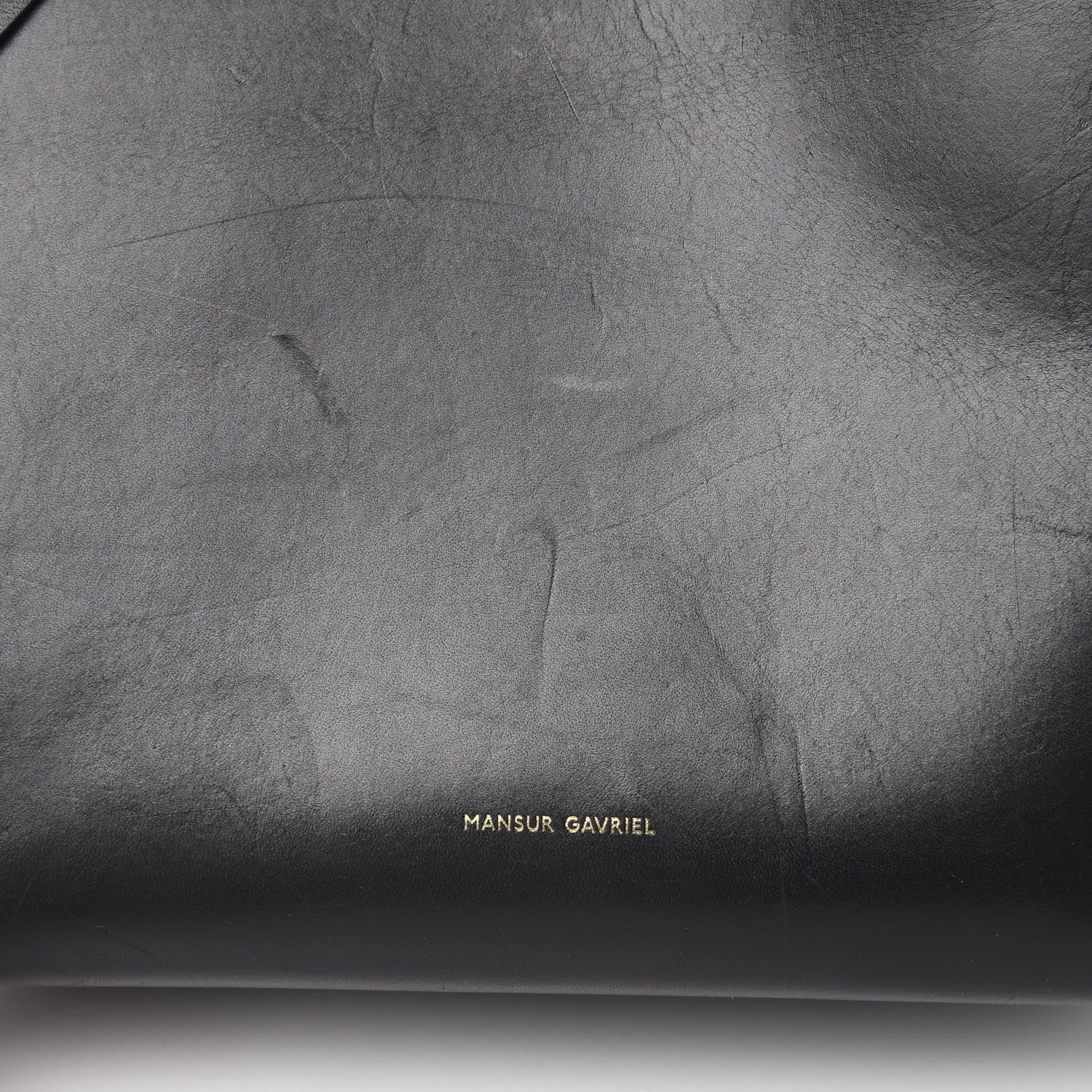 Mansur Gavriel Vegetable Tanned Calfskin Bucket Bag Black Ballerina 18 of 19
