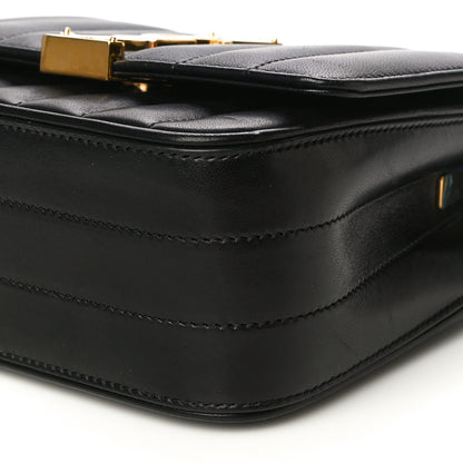 Saint Laurent Lambskin Matelasse Monogram Small Vicky Chain Bag Black 6 of 17