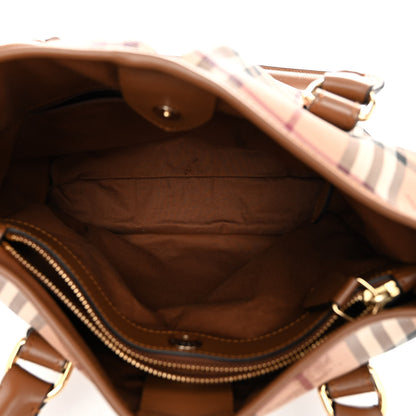 Burberry Haymarket Check Small Northfield Tote Mid Camel 5 of 11