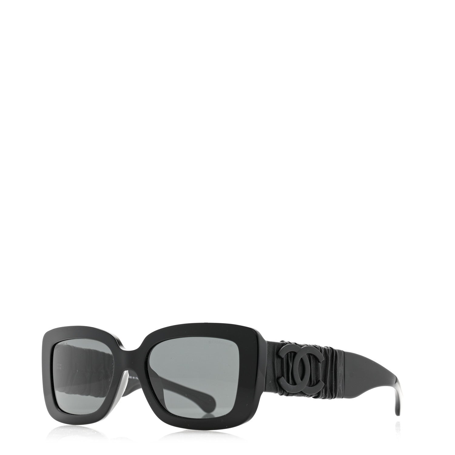 Chanel Acetate Calfskin Polarized Square Sunglasses 5473-Q-A Black 1 of 5