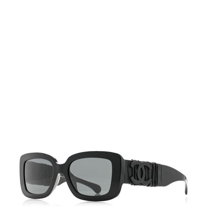 Chanel Acetate Calfskin Polarized Square Sunglasses 5473-Q-A Black 1 of 5