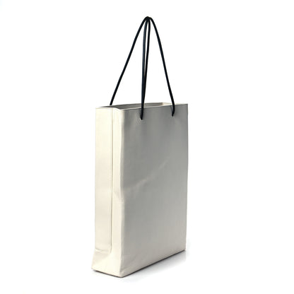 Balenciaga Calfskin Medium Logo North South Shopping Tote White 3 of 10