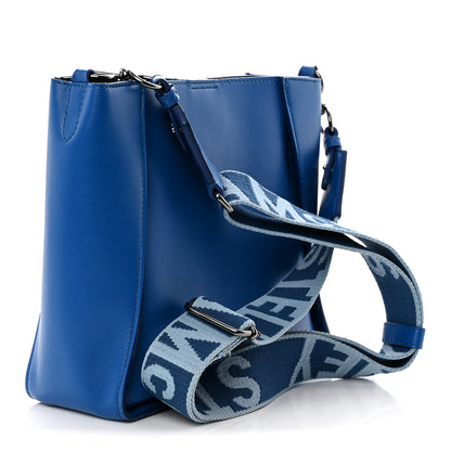 Stella McCartney Eco Alter Nappa Perforated Logo Mini Crossbody Blue 3 of 10