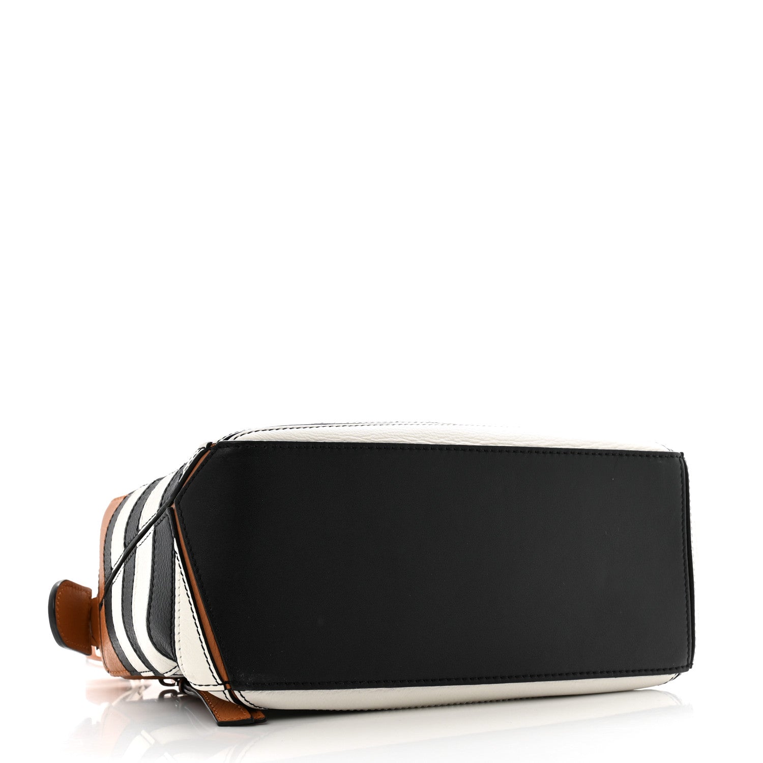 Loewe Calfskin Marine Stripe Small Puzzle Bag Tan 4 of 10